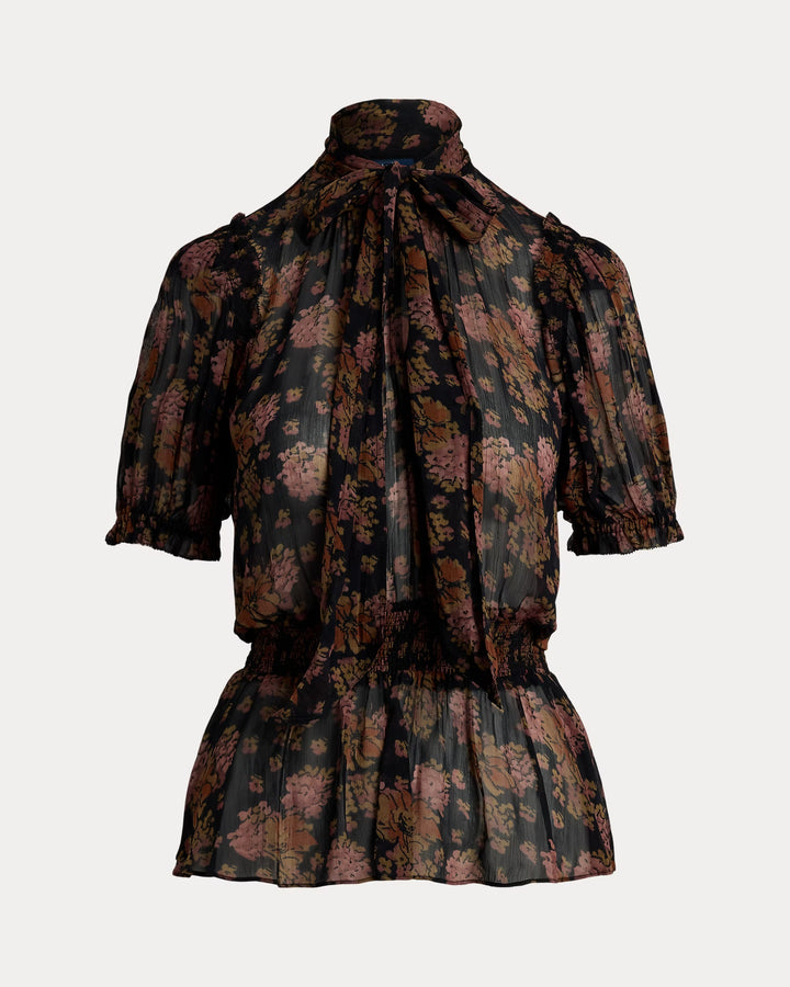 Ralph Lauren Floral Georgette Peplum Top