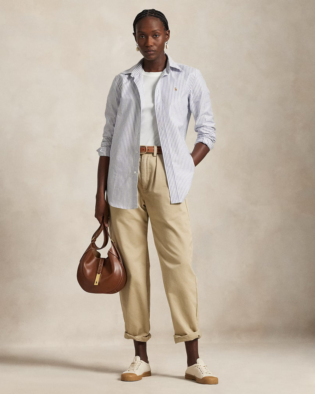 Ralph Lauren Stretch Slim Fit Striped Oxford Shirt Save your Wishlist