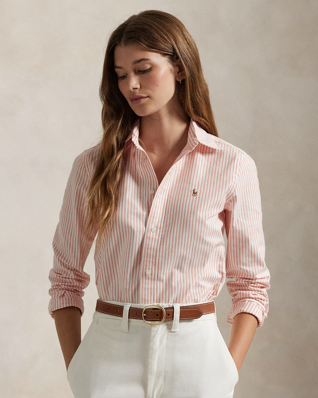 Ralph Lauren Stretch Slim Fit Striped Oxford Shirt Save your Wishlist