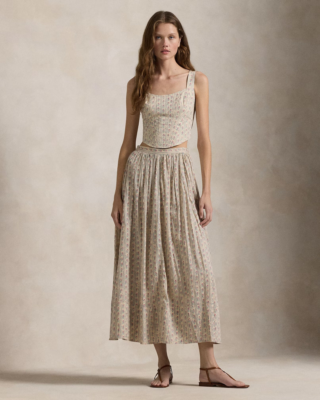 Ralph Lauren Floral Cotton Corset Top