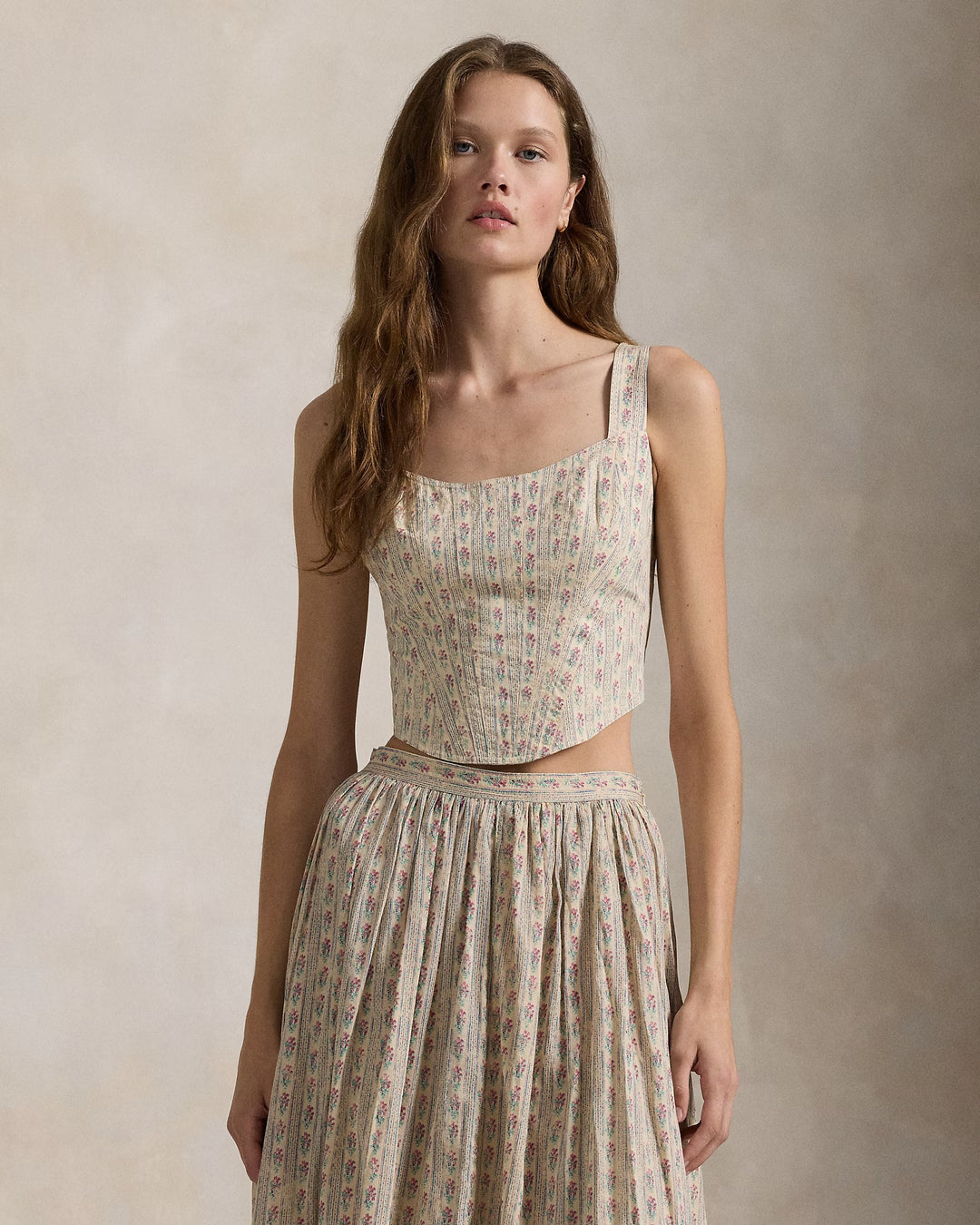 Ralph Lauren Floral Cotton Corset Top