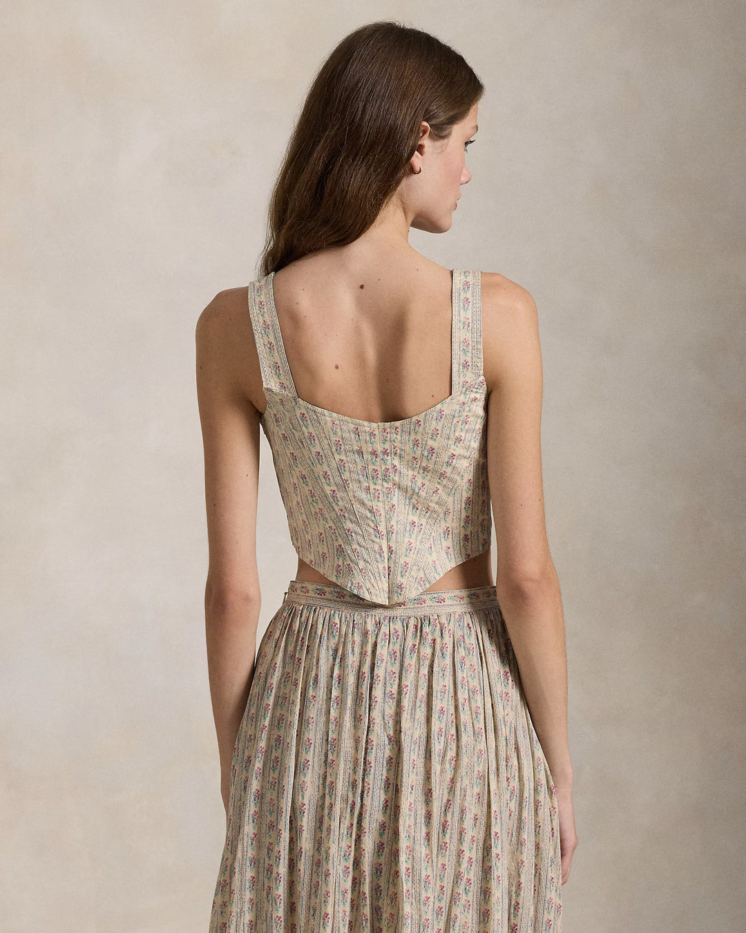 Ralph Lauren Floral Cotton Corset Top