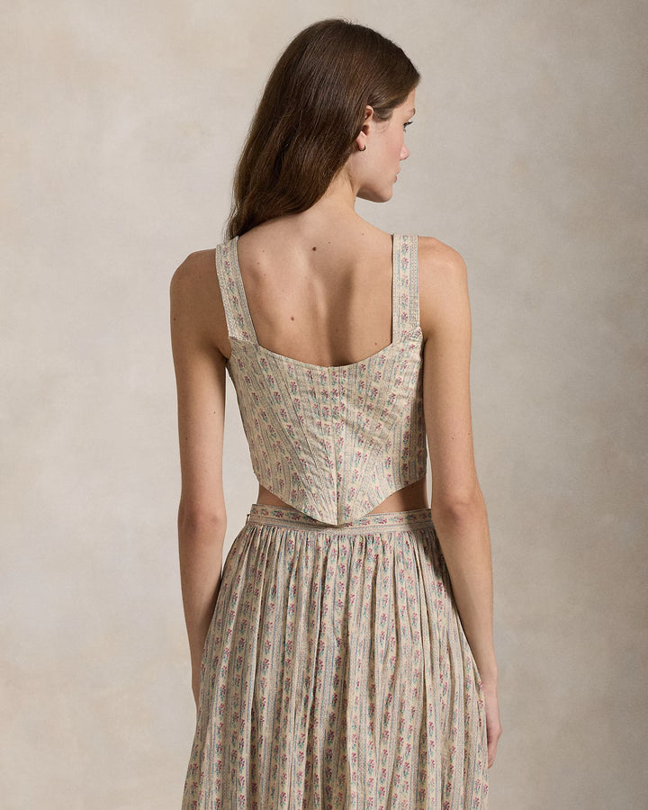 Ralph Lauren Floral Cotton Corset Top