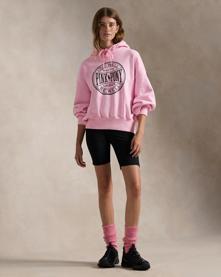 Ralph Lauren Pink Pony Logo Fleece Hoodie