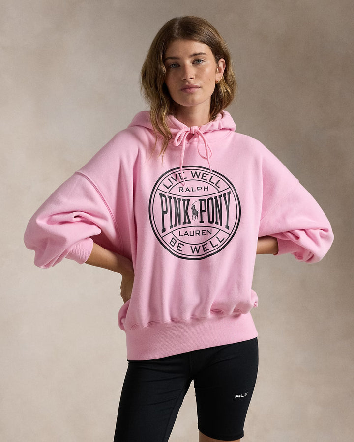 Ralph Lauren Pink Pony Logo Fleece Hoodie