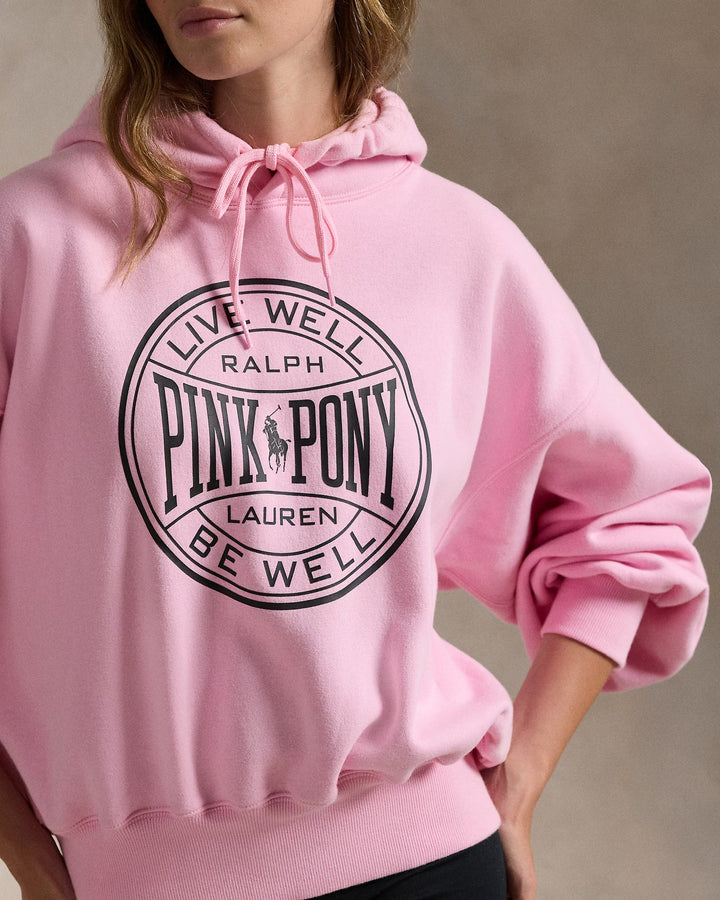 Ralph Lauren Pink Pony Logo Fleece Hoodie
