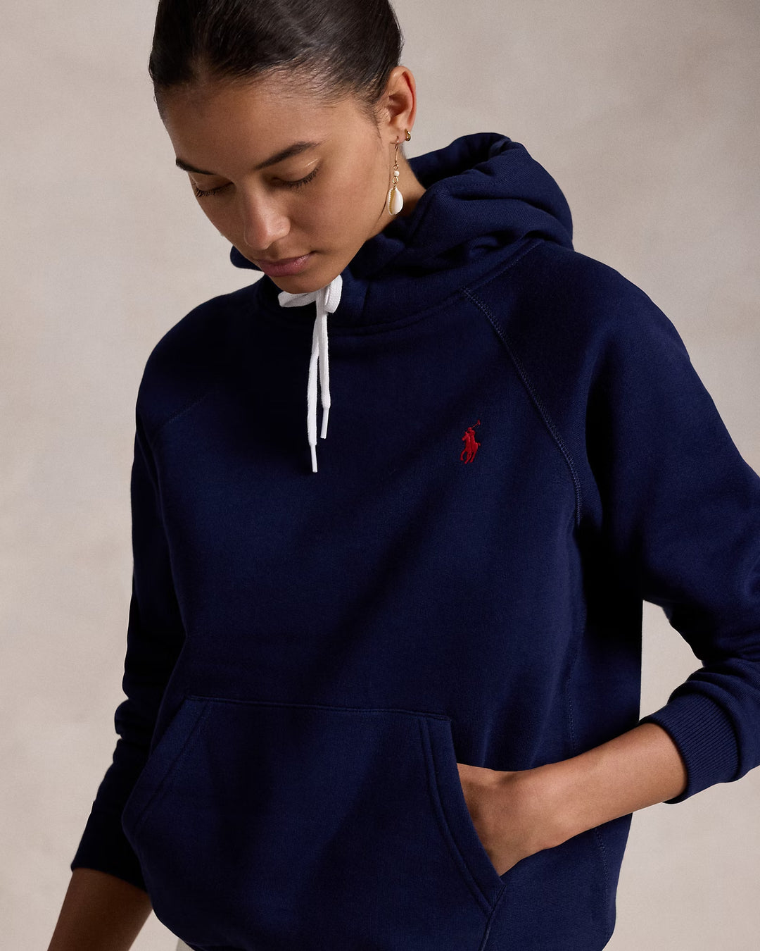 Ralph Lauren Shrunken Fit Fleece Hoodie