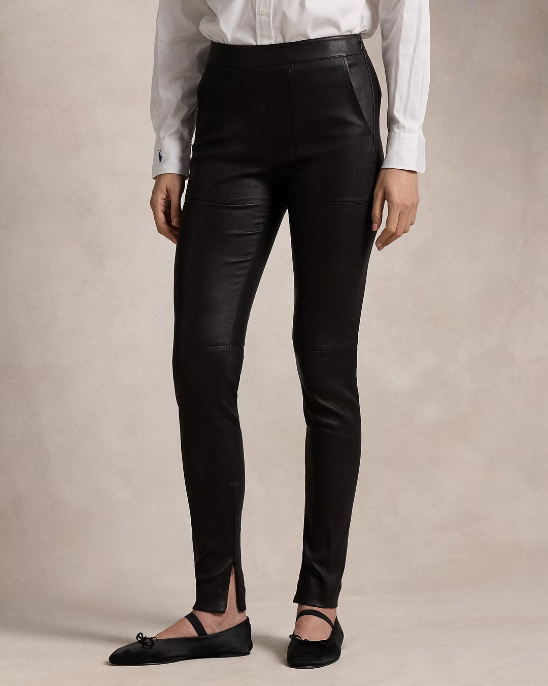 Ralph Lauren Lambskin Super-Slim Pant