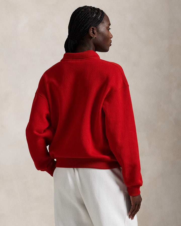 Ralph Lauren Polo-Collar Fleece Pullover