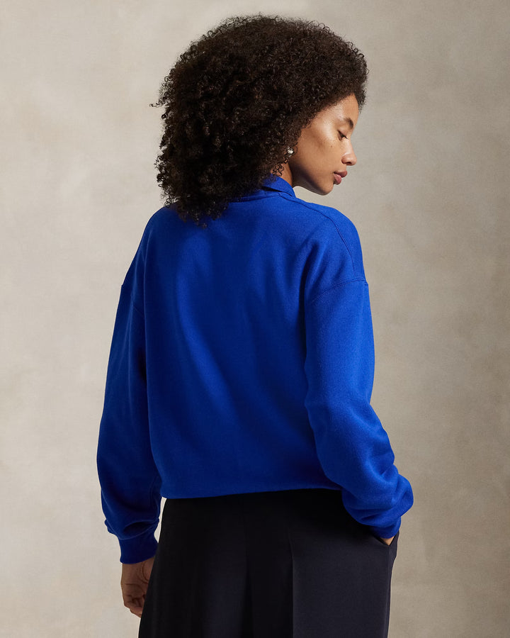 Ralph Lauren Polo-Collar Fleece Pullover