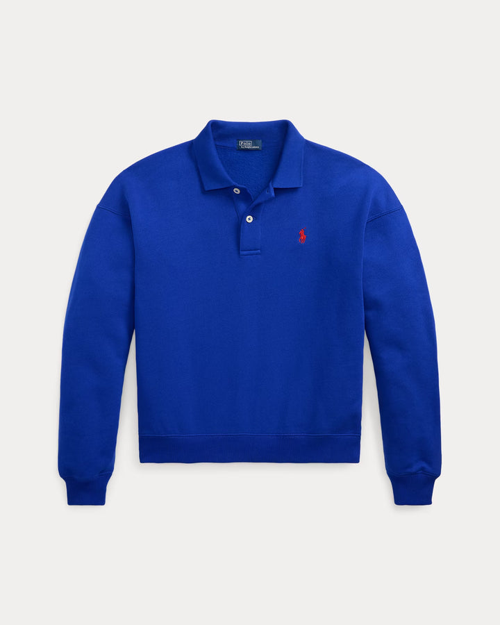 Ralph Lauren Polo-Collar Fleece Pullover