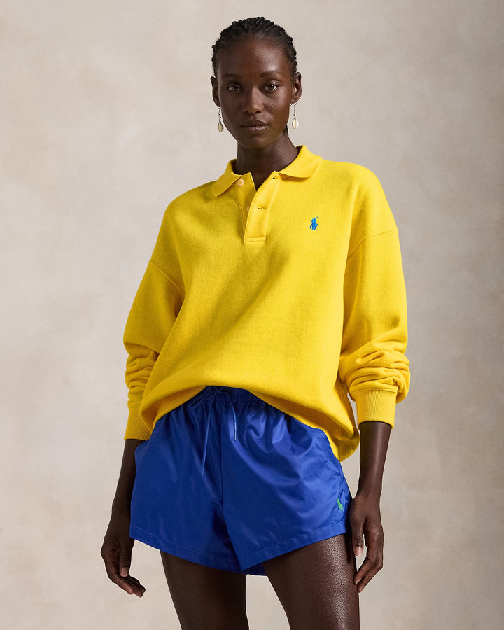 Ralph Lauren Polo-Collar Fleece Pullover
