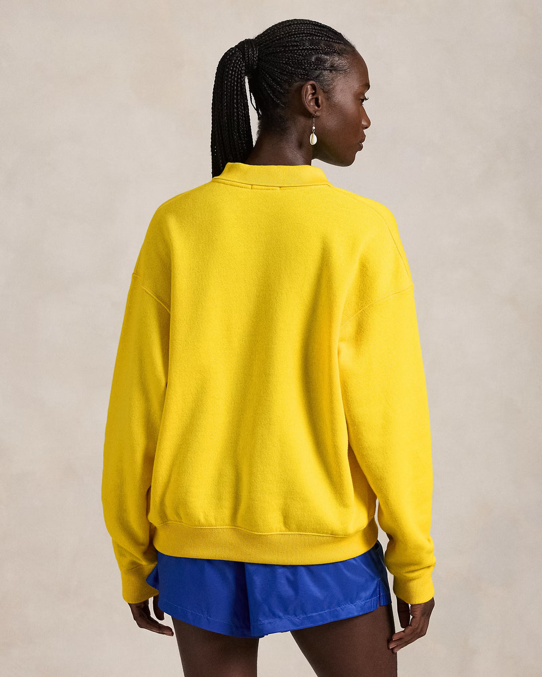 Ralph Lauren Polo-Collar Fleece Pullover