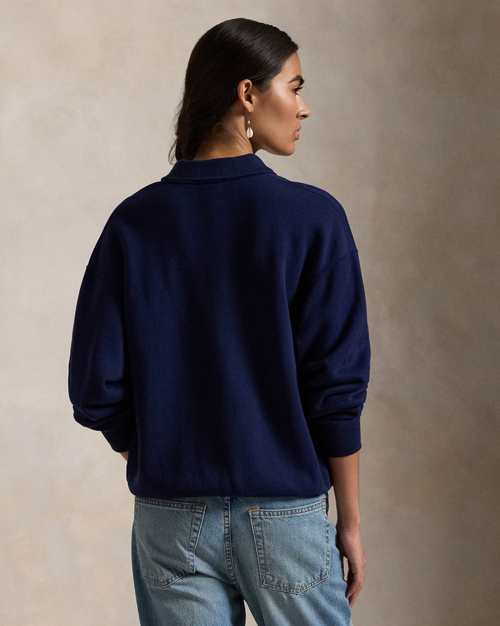 Ralph Lauren Polo-Collar Fleece Pullover