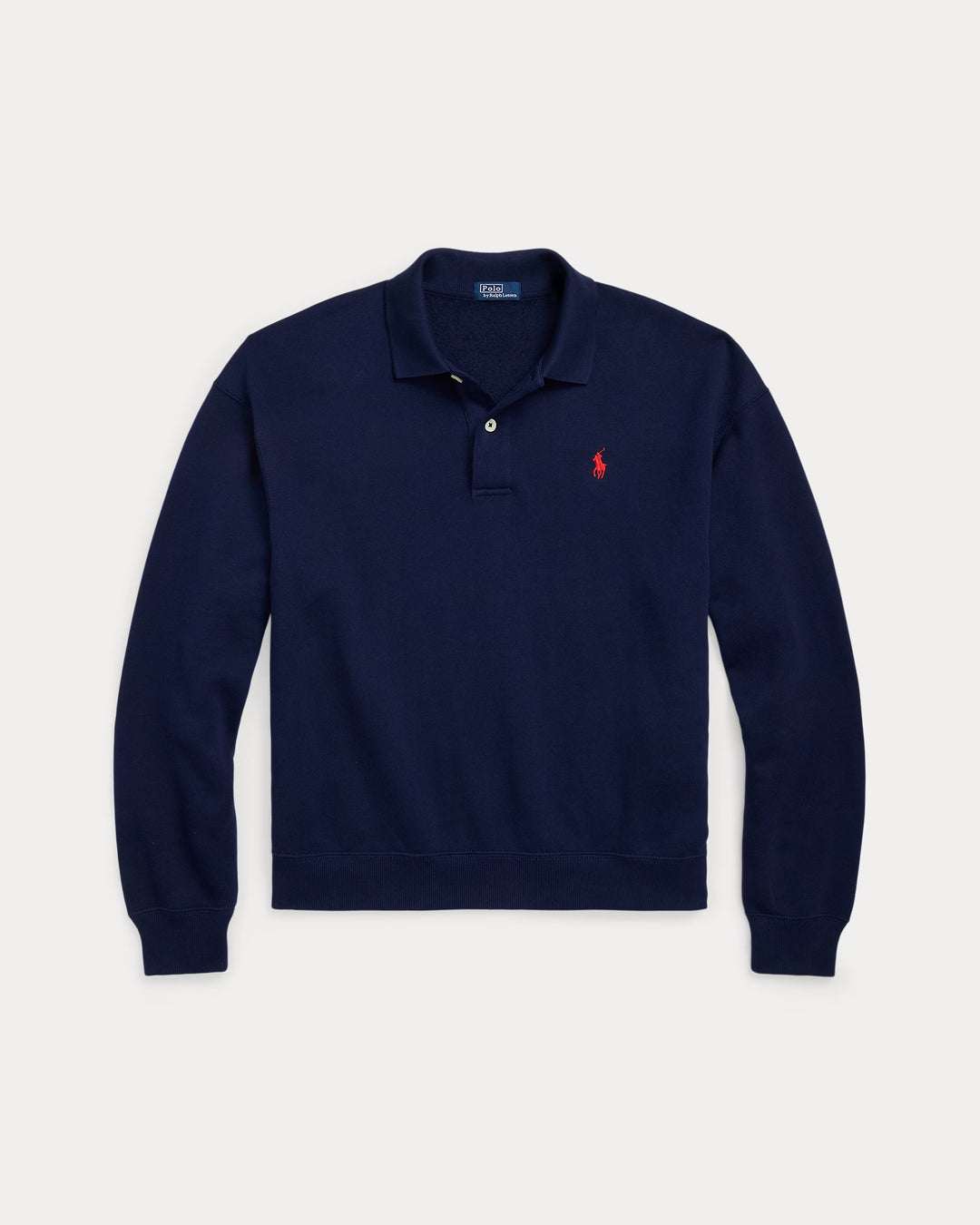 Ralph Lauren Polo-Collar Fleece Pullover