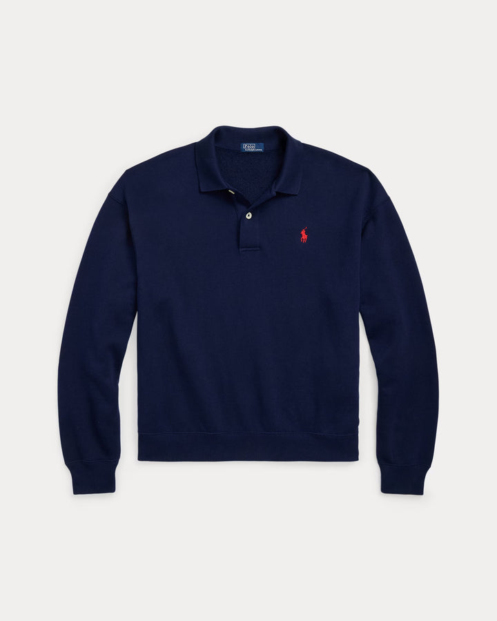 Ralph Lauren Polo-Collar Fleece Pullover
