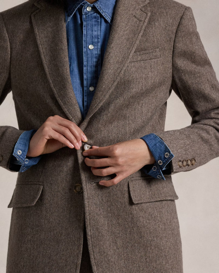 Ralph Lauren Herringbone Wool Blazer
