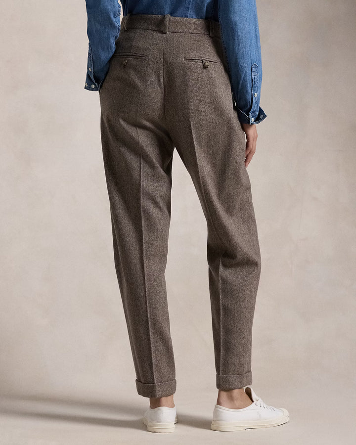 Ralph Lauren Herringbone Wool Tapered Pant