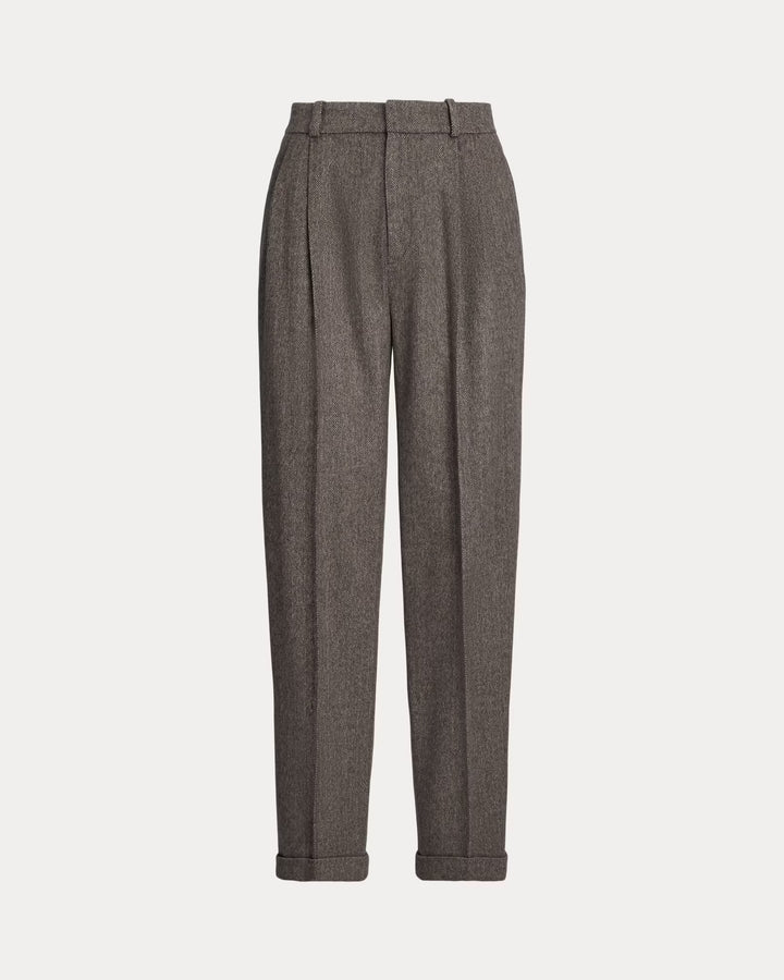 Ralph Lauren Herringbone Wool Tapered Pant