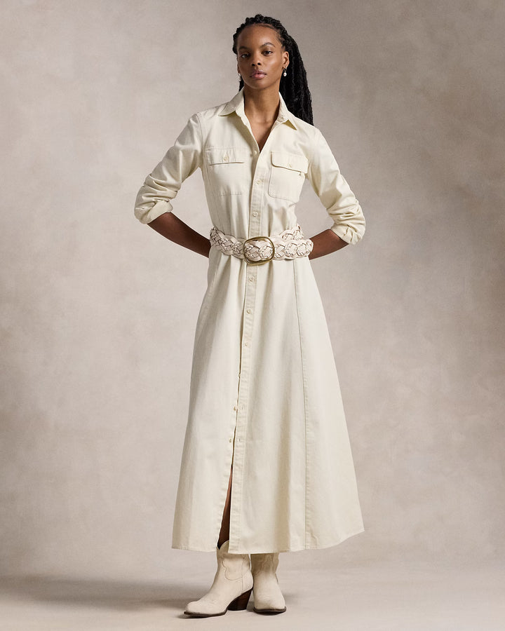 Ralph Lauren Belted Cotton Twill Shirtdress