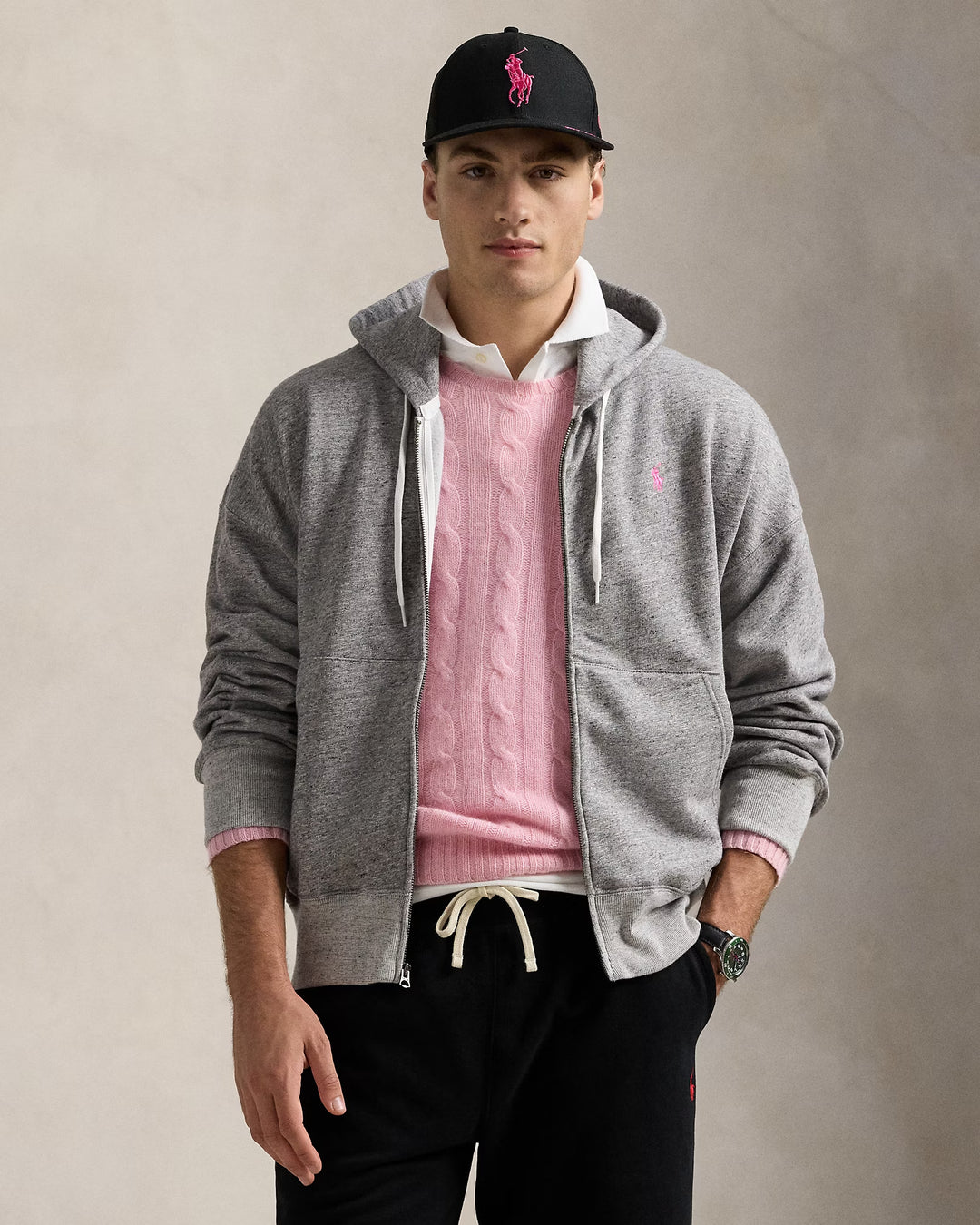 Ralph Lauren Pink Pony Fleece Full-Zip Hoodie