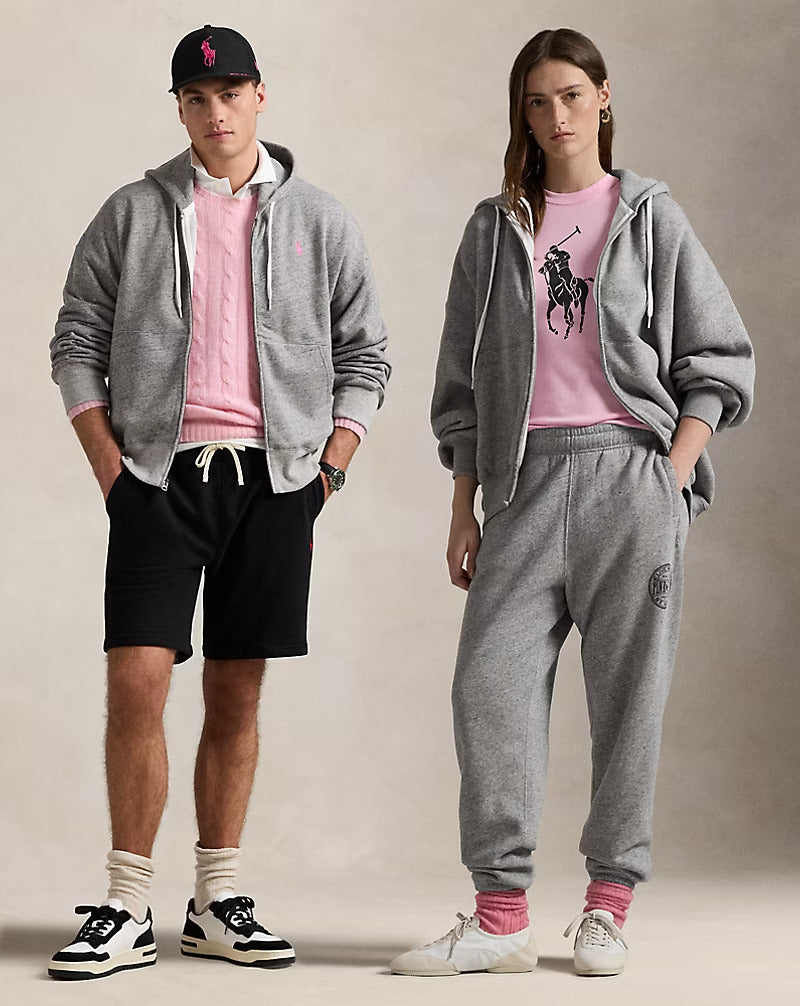 Ralph Lauren Pink Pony Fleece Full-Zip Hoodie