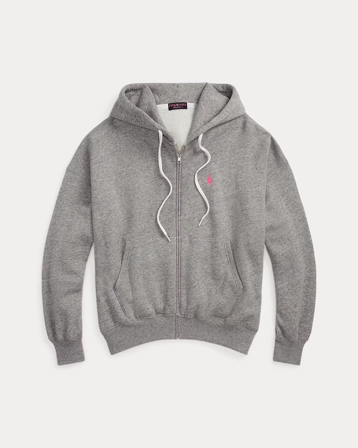 Ralph Lauren Pink Pony Fleece Full-Zip Hoodie