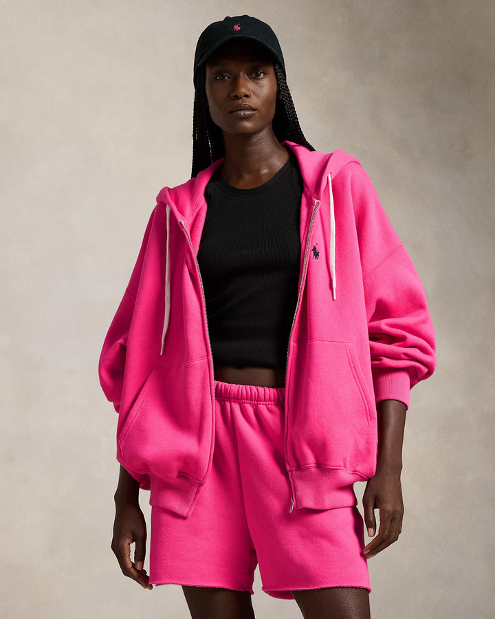 Ralph Lauren Pink Pony Fleece Full-Zip Hoodie