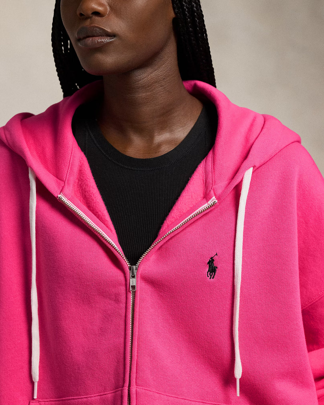 Ralph Lauren Pink Pony Fleece Full-Zip Hoodie