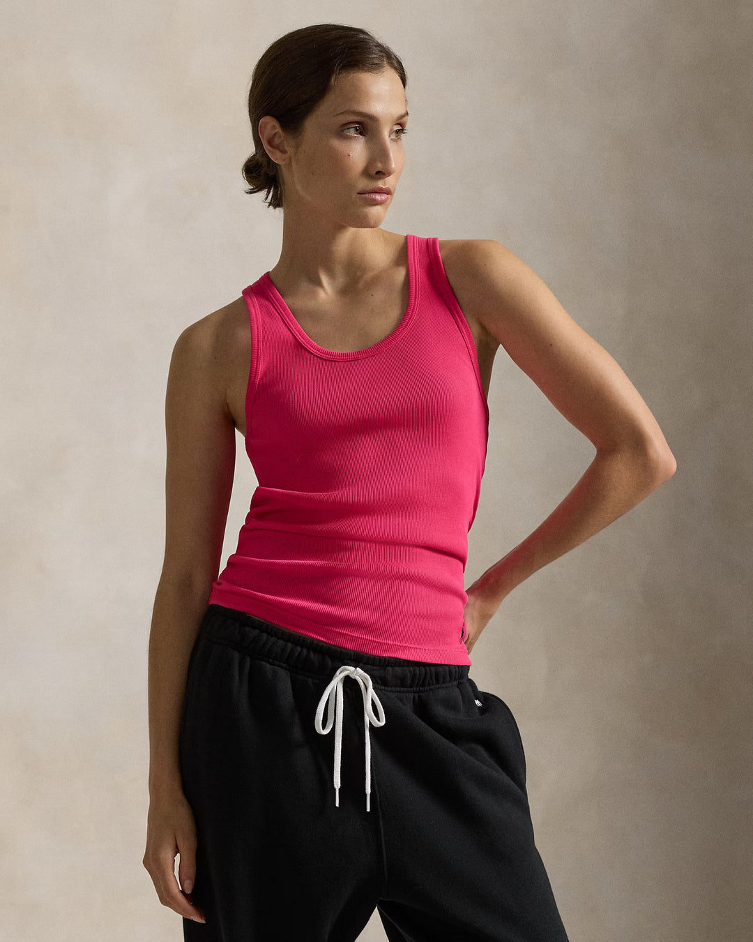 Ralph Lauren Pink Pony Ribbed Cotton Tank