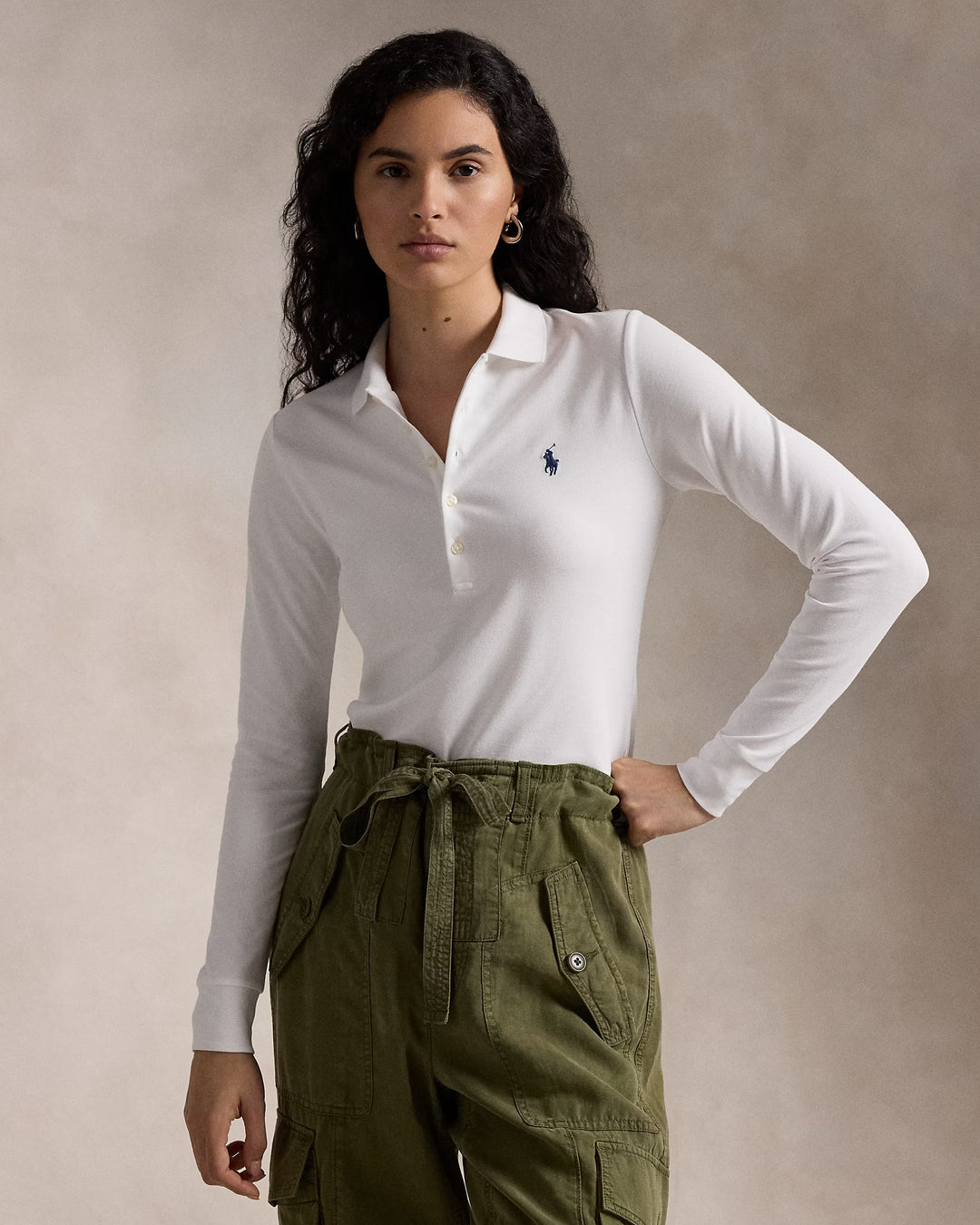 Ralph Lauren Slim Fit Stretch Long-Sleeve Polo Shirt