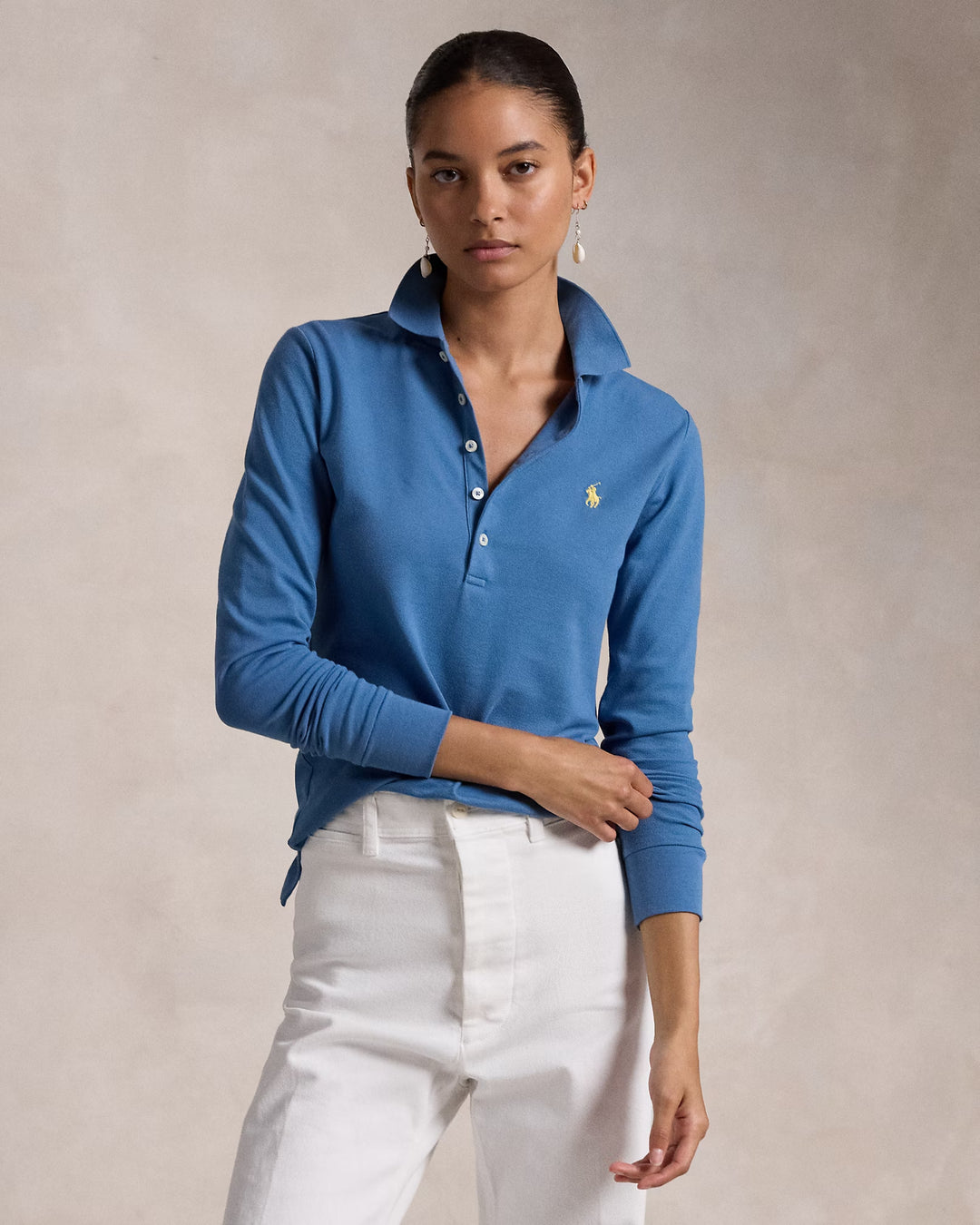 Ralph Lauren Slim Fit Stretch Long-Sleeve Polo Shirt