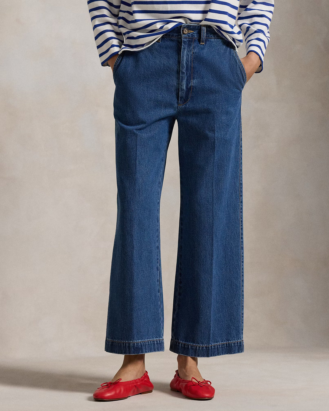 Ralph Lauren Wide-Leg Crop Jean