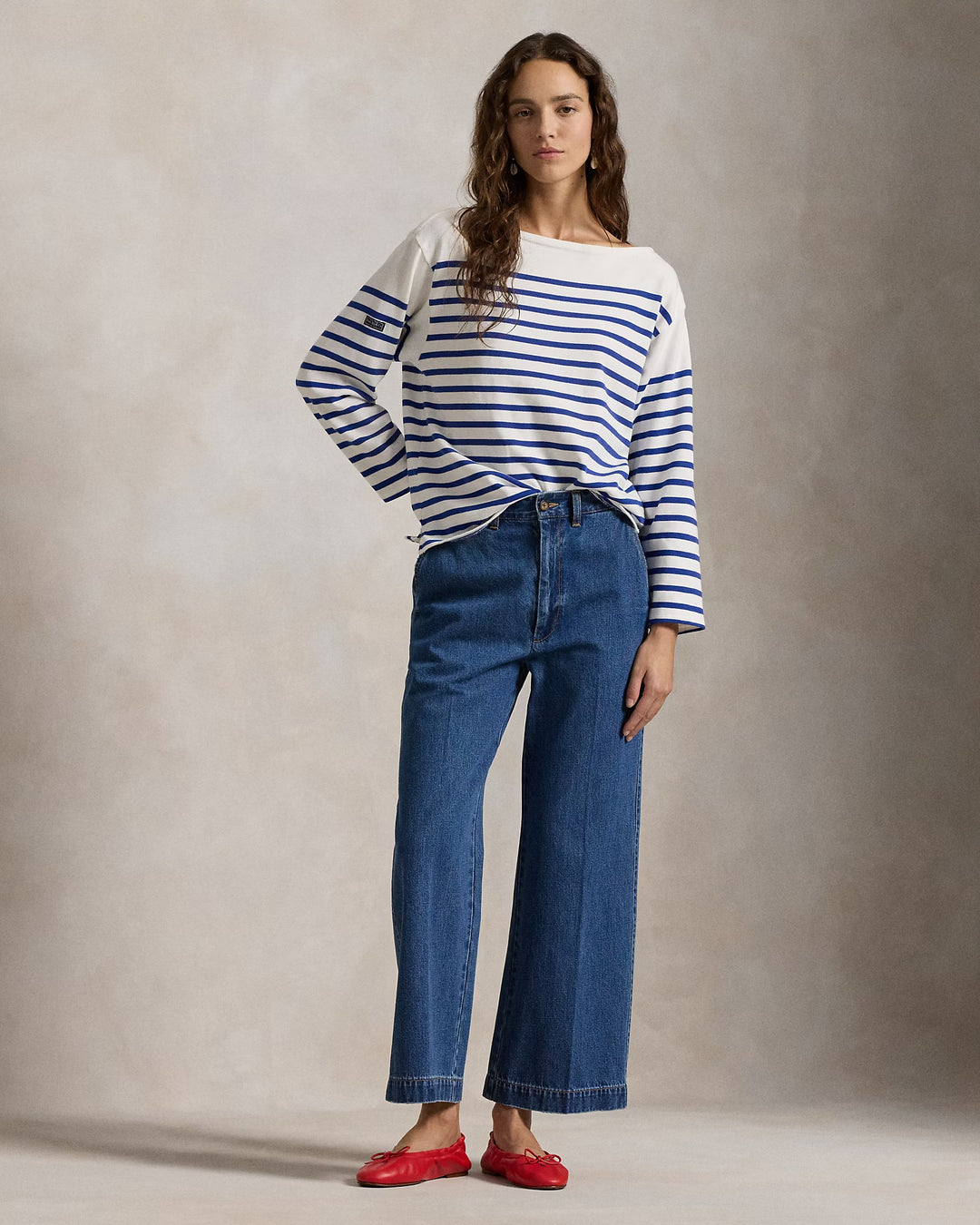 Ralph Lauren Wide-Leg Crop Jean