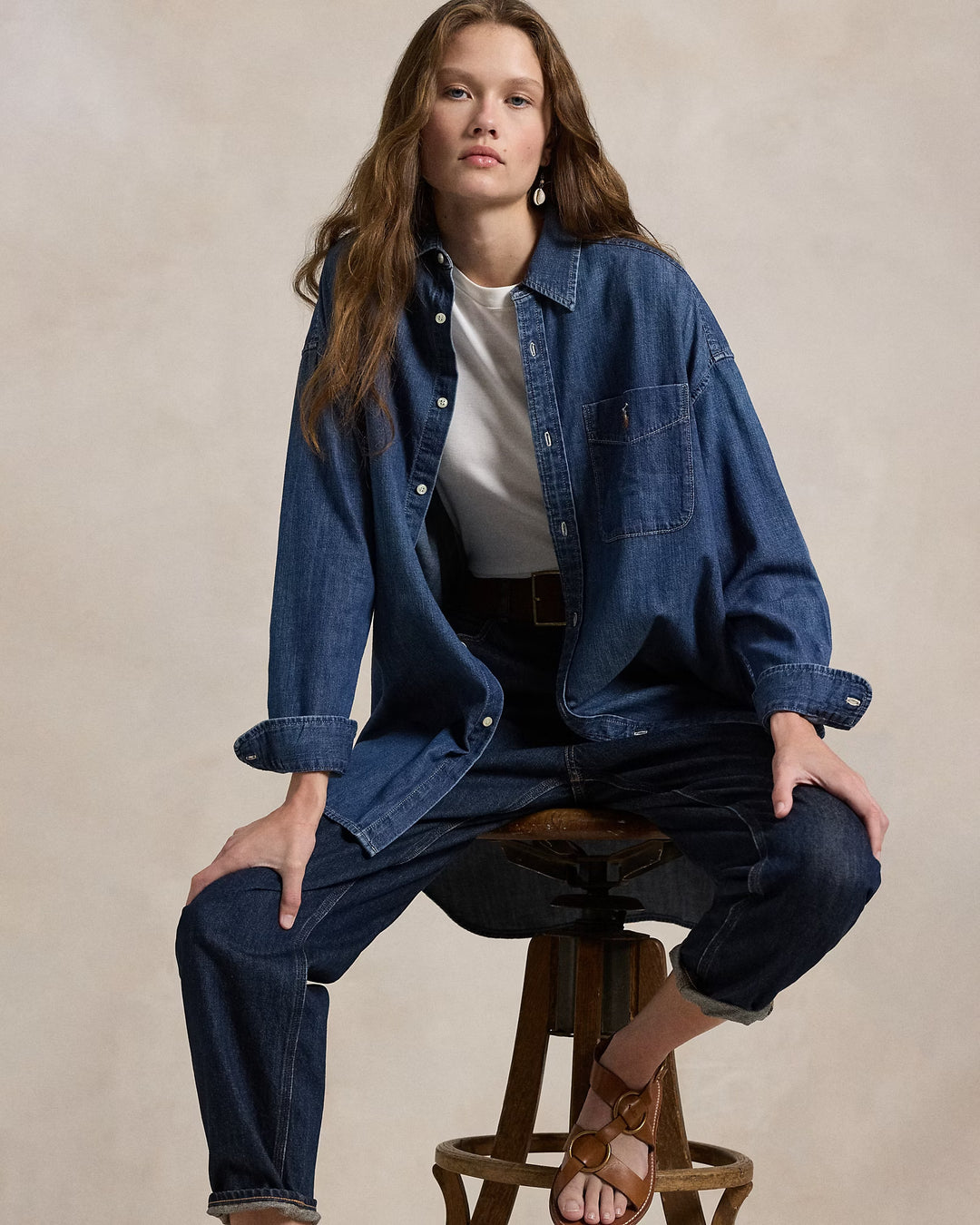 Ralph Lauren Oversize Fit Denim Shirt Save your Wishlist