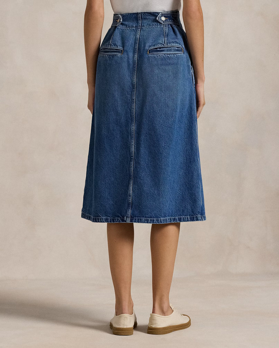 Ralph Lauren Denim A-Line Midi Skirt