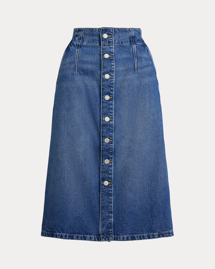 Ralph Lauren Denim A-Line Midi Skirt