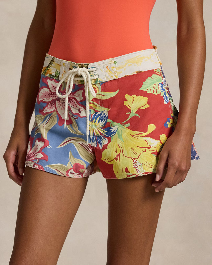 Ralph Lauren Tropical-Floral Cotton Twill Board Short