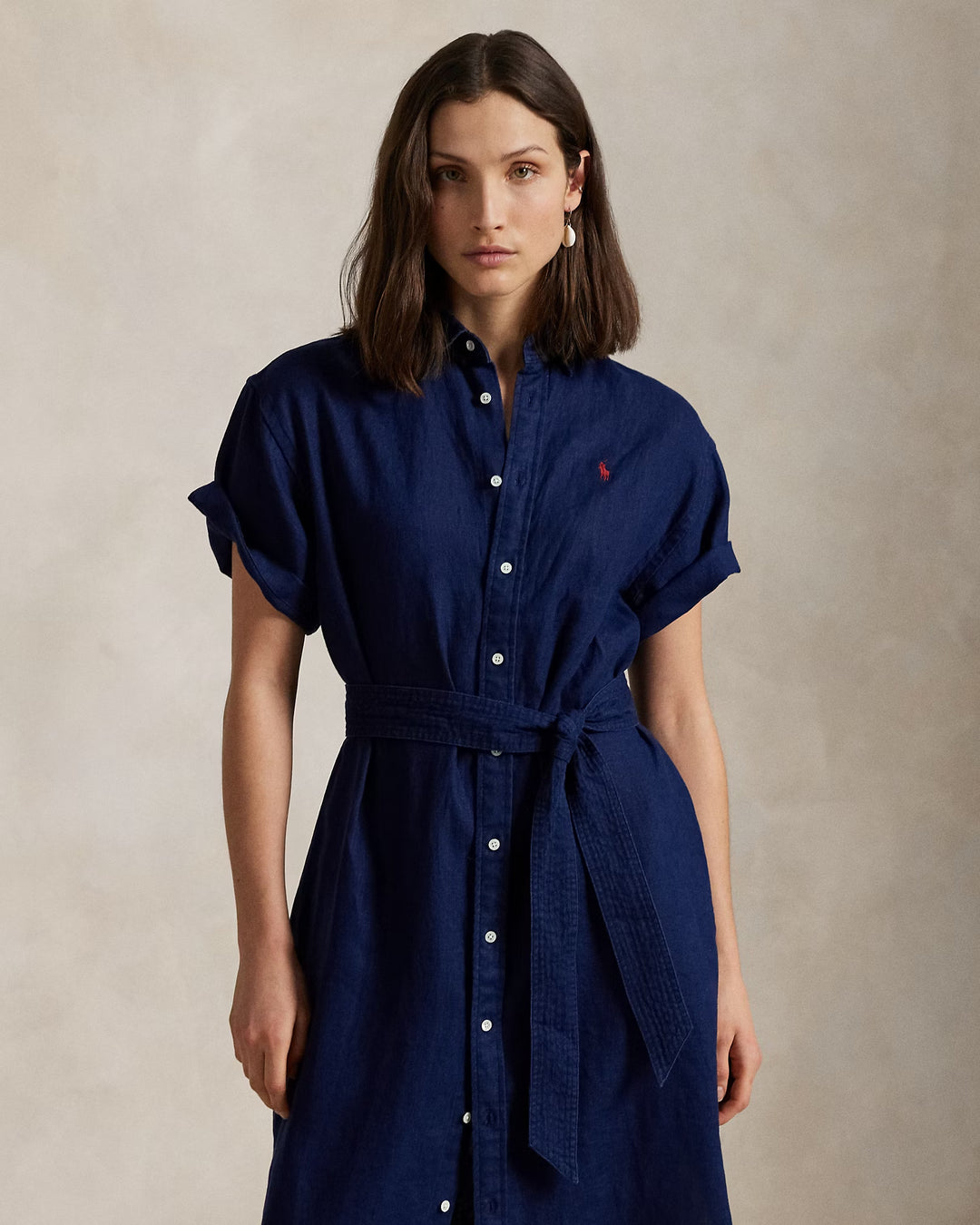 Ralph Lauren Linen Short-Sleeve Shirtdress