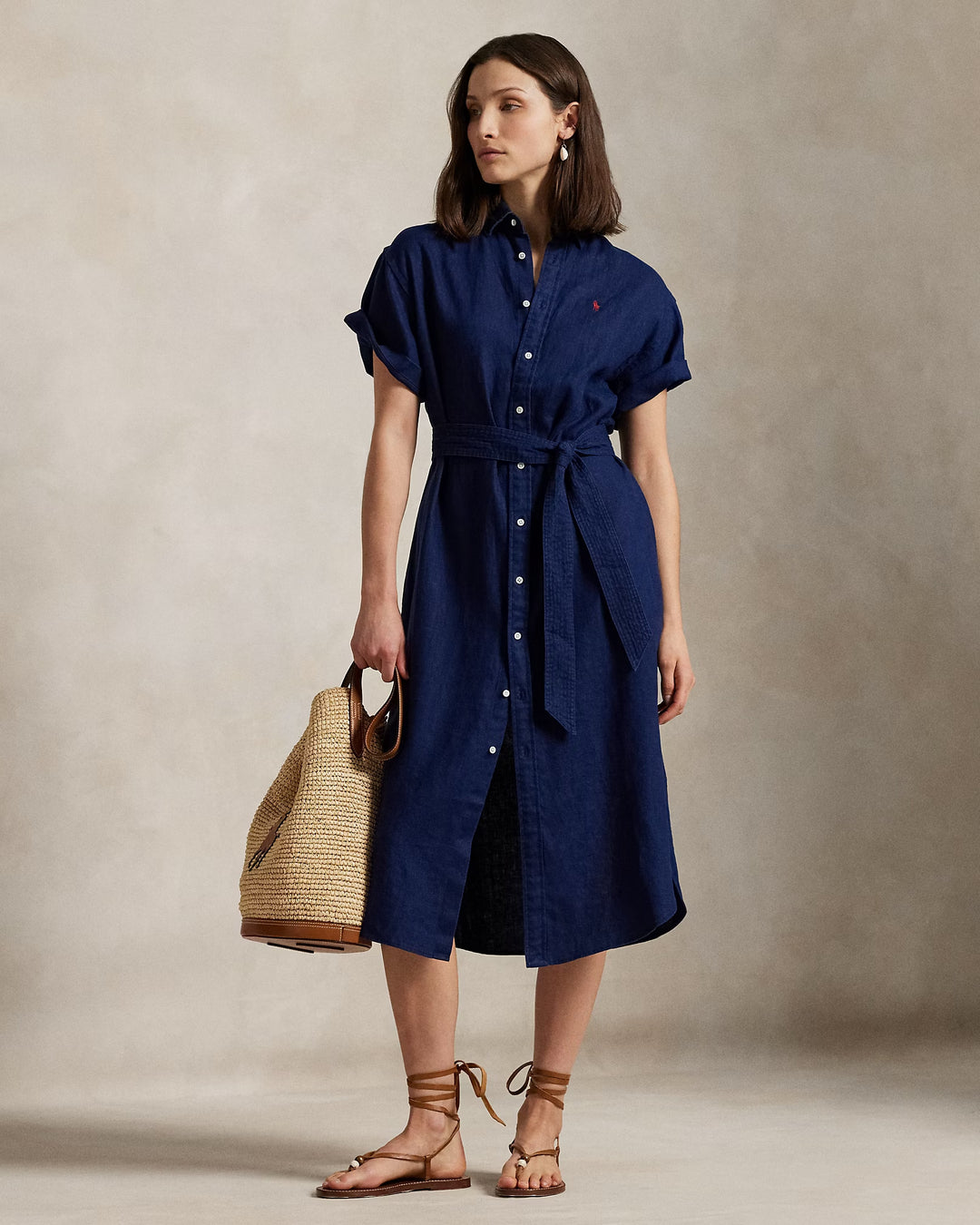 Ralph Lauren Linen Short-Sleeve Shirtdress