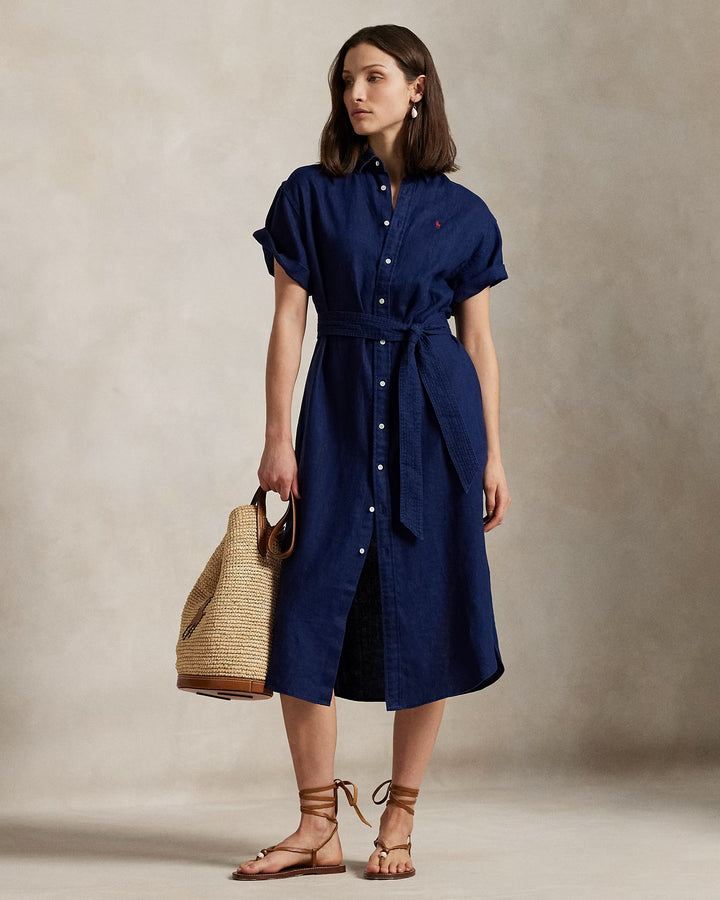 Ralph Lauren Linen Short-Sleeve Shirtdress