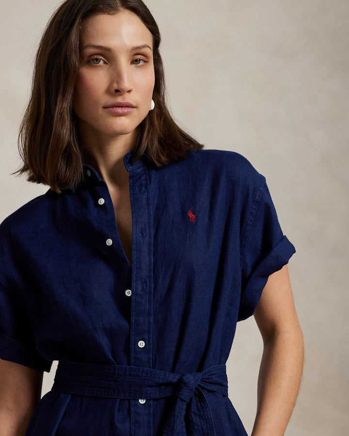 Ralph Lauren Linen Short-Sleeve Shirtdress