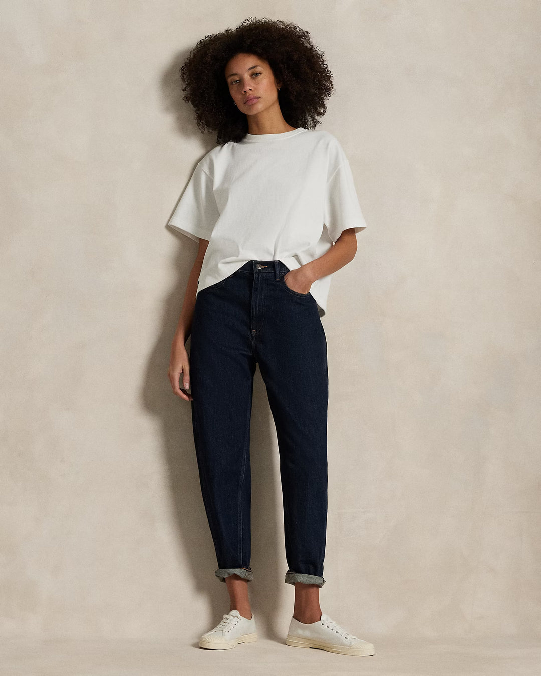 Ralph Lauren Relaxed Crop Fit Cotton Jersey Tee