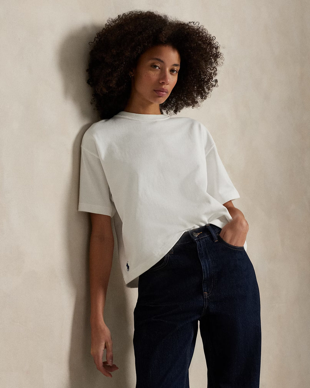 Ralph Lauren Relaxed Crop Fit Cotton Jersey Tee