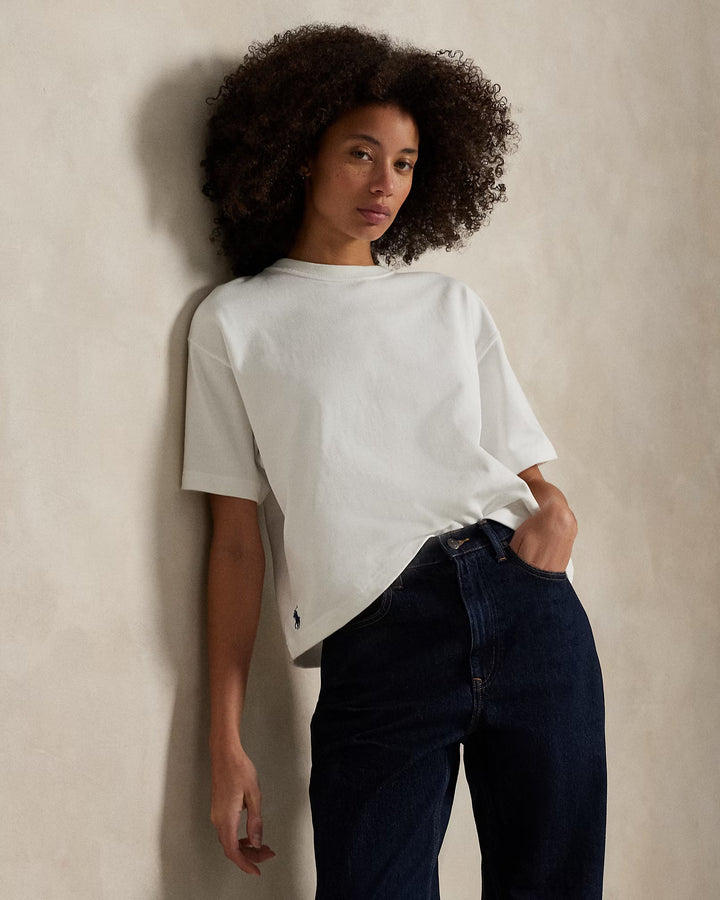Ralph Lauren Relaxed Crop Fit Cotton Jersey Tee
