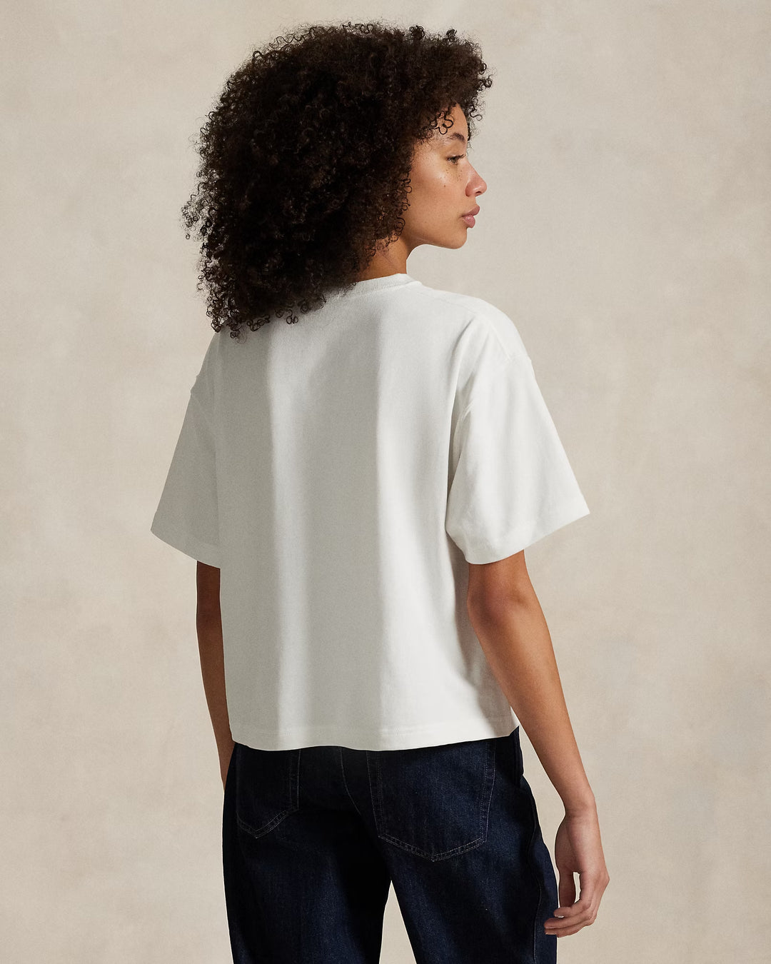 Ralph Lauren Relaxed Crop Fit Cotton Jersey Tee