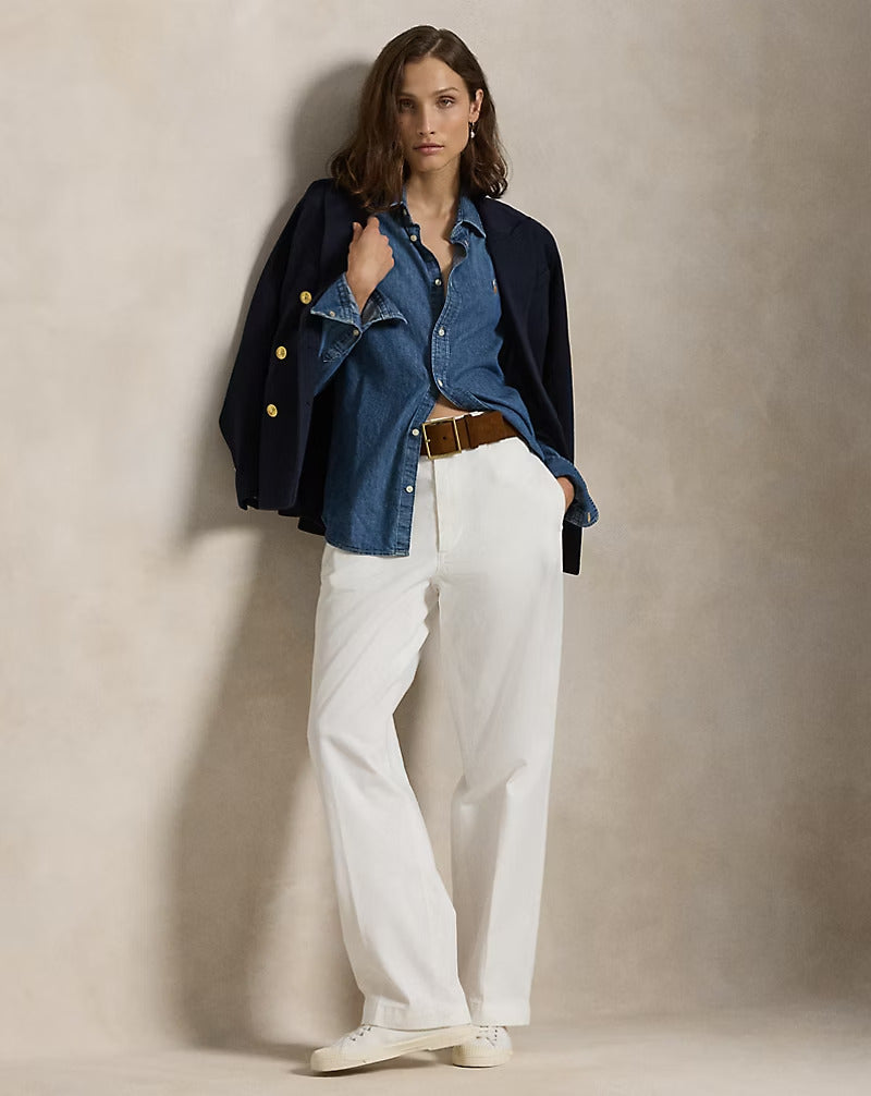 Ralph Lauren Cotton Chino Straight-Leg Pant