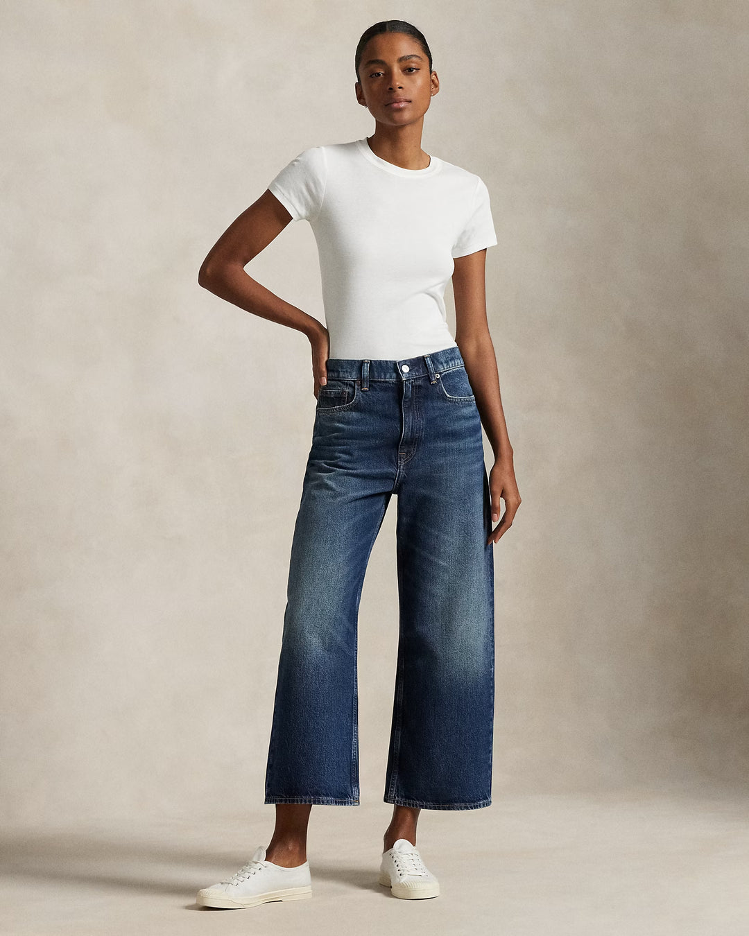 Ralph Lauren High-Rise Wide-Leg Crop Jean