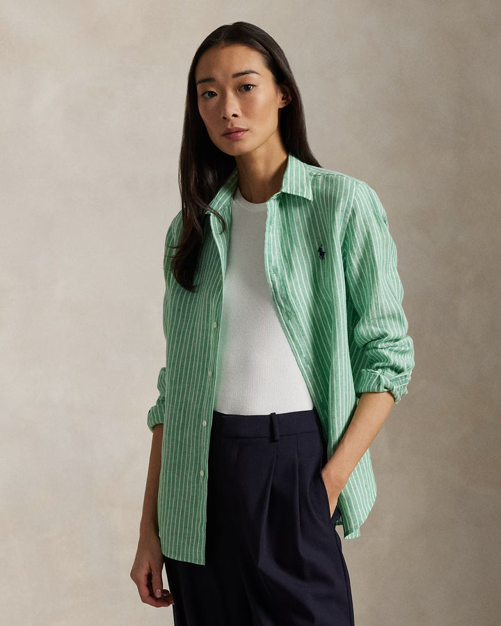 Ralph Lauren Classic Fit Striped Linen Shirt