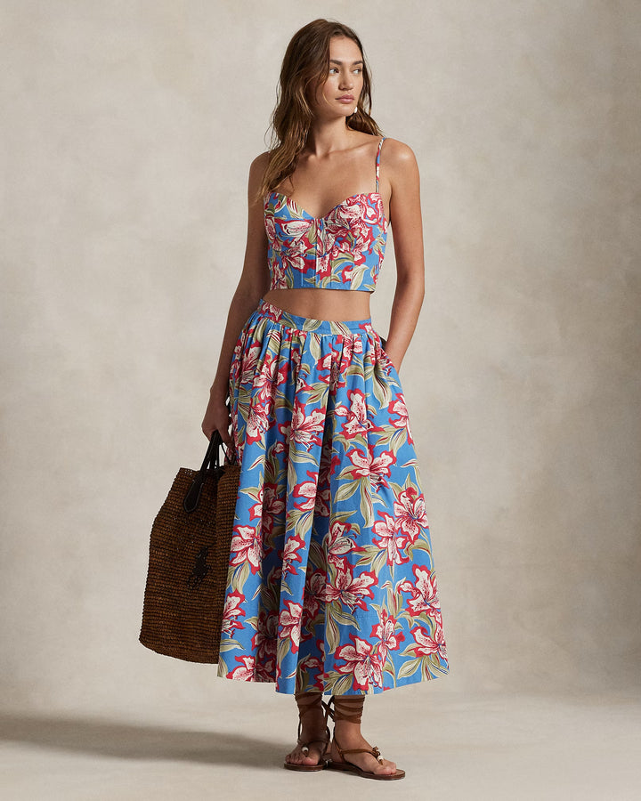 Ralph Lauren Floral Cotton Bustier Top